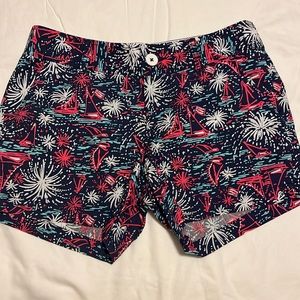 RARE Lilly Pulitzer Callahan Shorts 4th of July Color